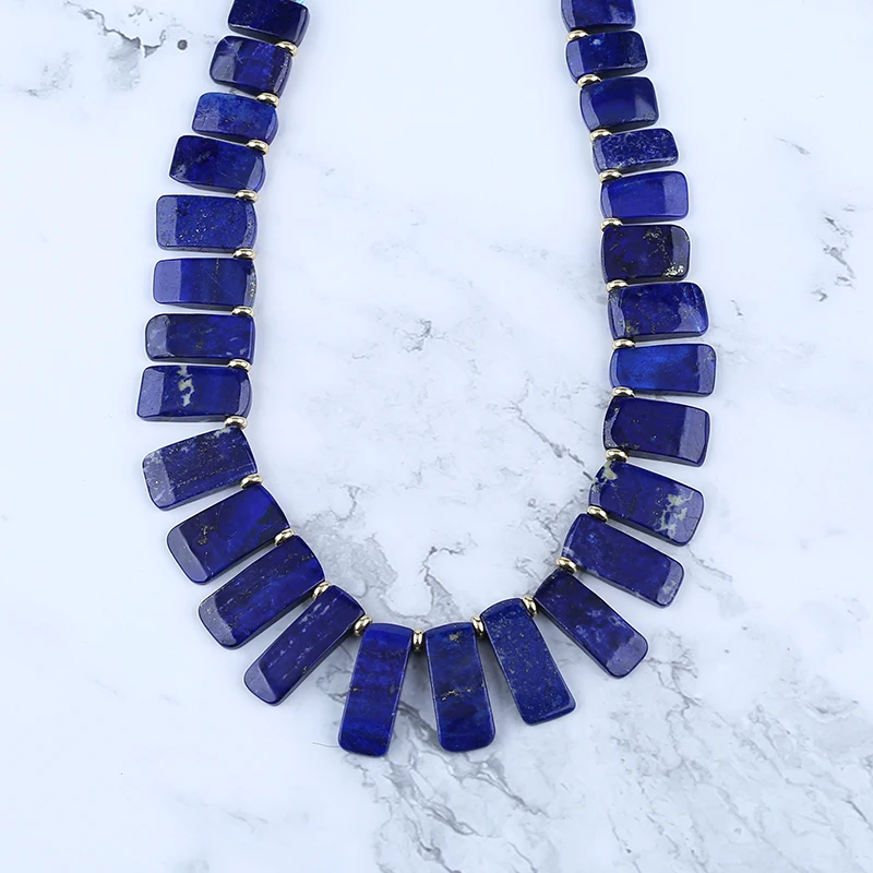 Hot Sale Fashion Jewelry Natural Stone Lapis lazuil Gemstone Necklaces Accessories,50cm,69g