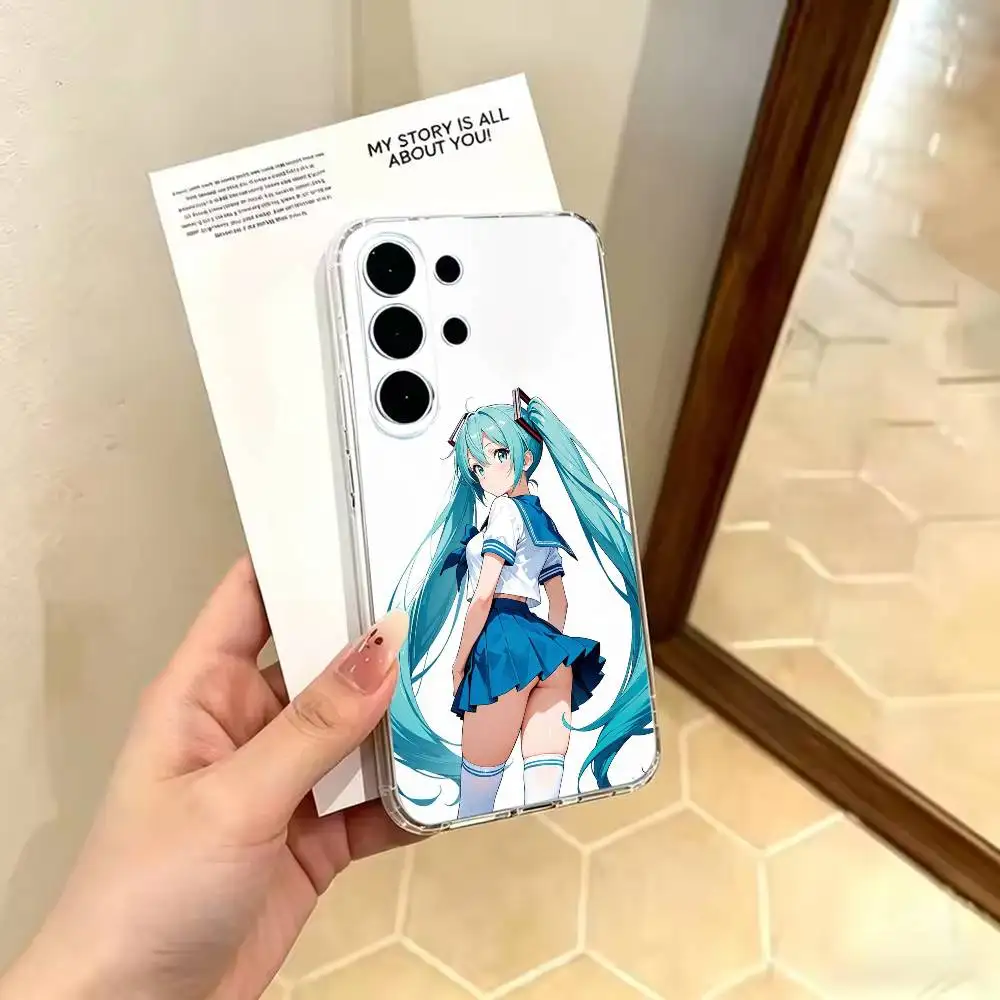 Фото Чехол для телефона H-hatsune M-miku из прозрачного мягкого ТПУ для Samsung S 25,24,23,22,30,21,10,9,Ultra,Plus,Lite,FE,4,5 G №2