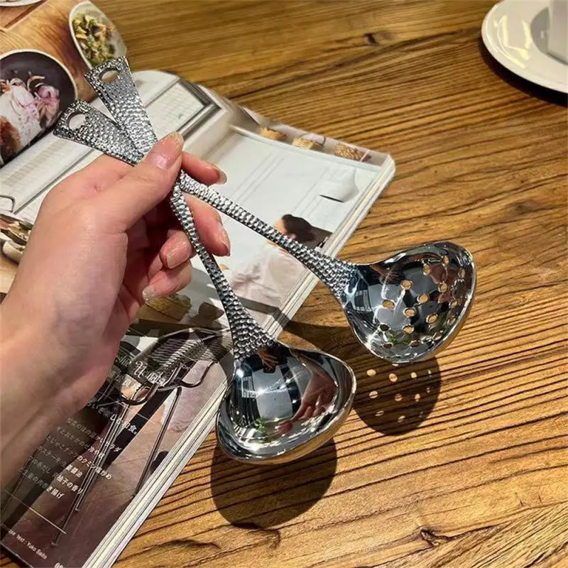 Ложка для супа из нержавеющей стали утолщенная ложка большой емкости серебряная