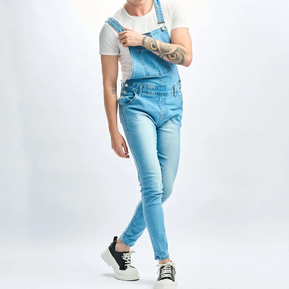 Мужские Облегающие Повседневные Джинсы С Эластичной Резинкой На Талии В