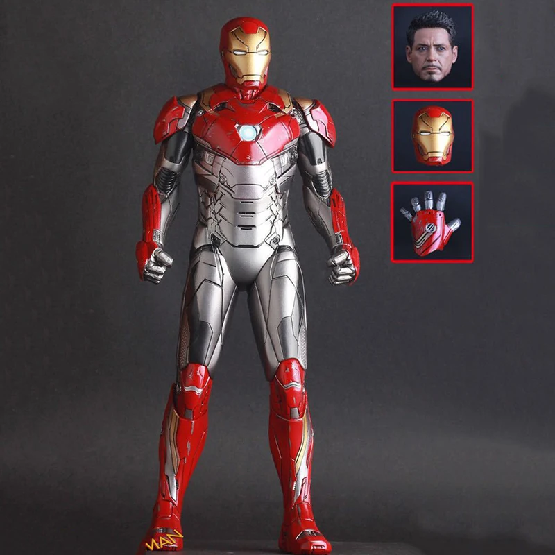 

30cm Avengers 4 Iron Man Mk47 Model Action Figure Ornaments Super Hero Tony Stark Ironman Movable Anime Figurine Kids Toys Gifts