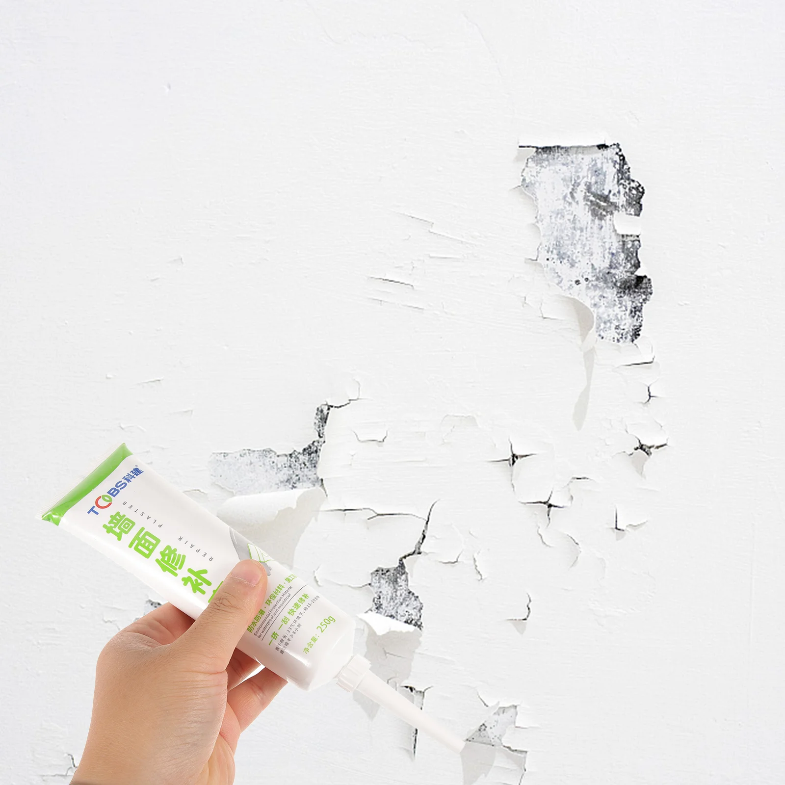 

1 Set Wall Mending Agent Drywall Wall Repair Paste Repair Cream Kit with Sandpaper Scraper