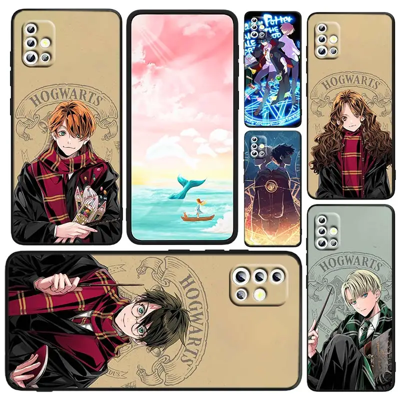 

Boy Girl Potters Art Harries Phone Case For Samsung A73 A72 A71 A53 A52 A51 A42 A33 A32 A23 A22 A21S A13 A04 A03 5G Black FUnda