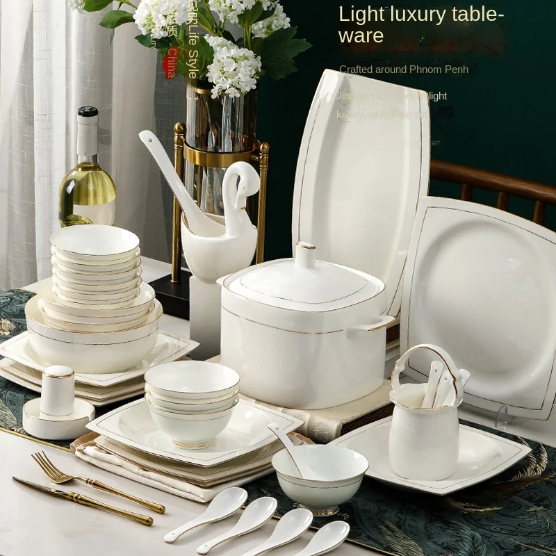

BB46 plates and bowls set ceramic dinner set porcelain dinner sets
