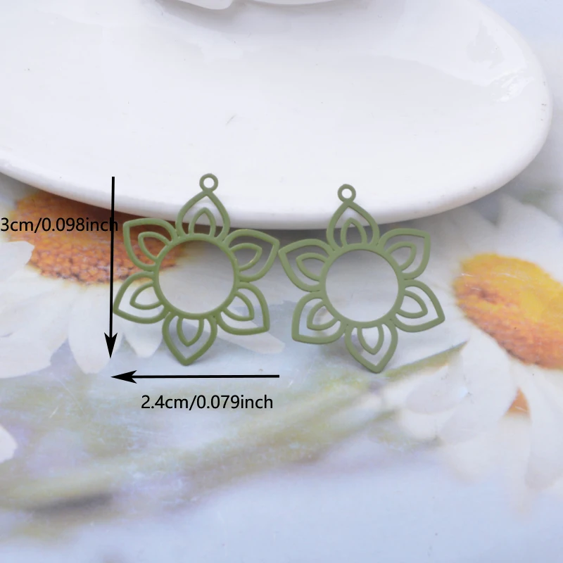30 шт. AB8305 латунные филигранные Цветочные Подвески из нержавеющей стали Подсолнух