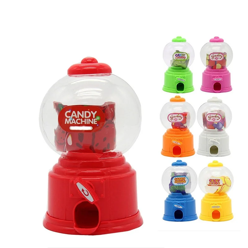 Cute Sweet Mini Candy Machine Kids Bubble Gift Children Bank Toys Dispenser E2S Gumball Coin Saving Box Piggy Home Decor | Дом и сад