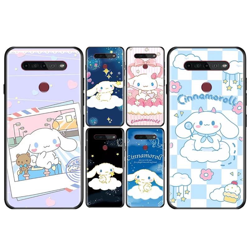 Sanrio Cinnamoroll мультфильм для LG Q60 V60 V50S V50 V40 V30 K92 K71 K61 K51S K41S K50S K22 G8 G8X G8S ThinQ черный цвет