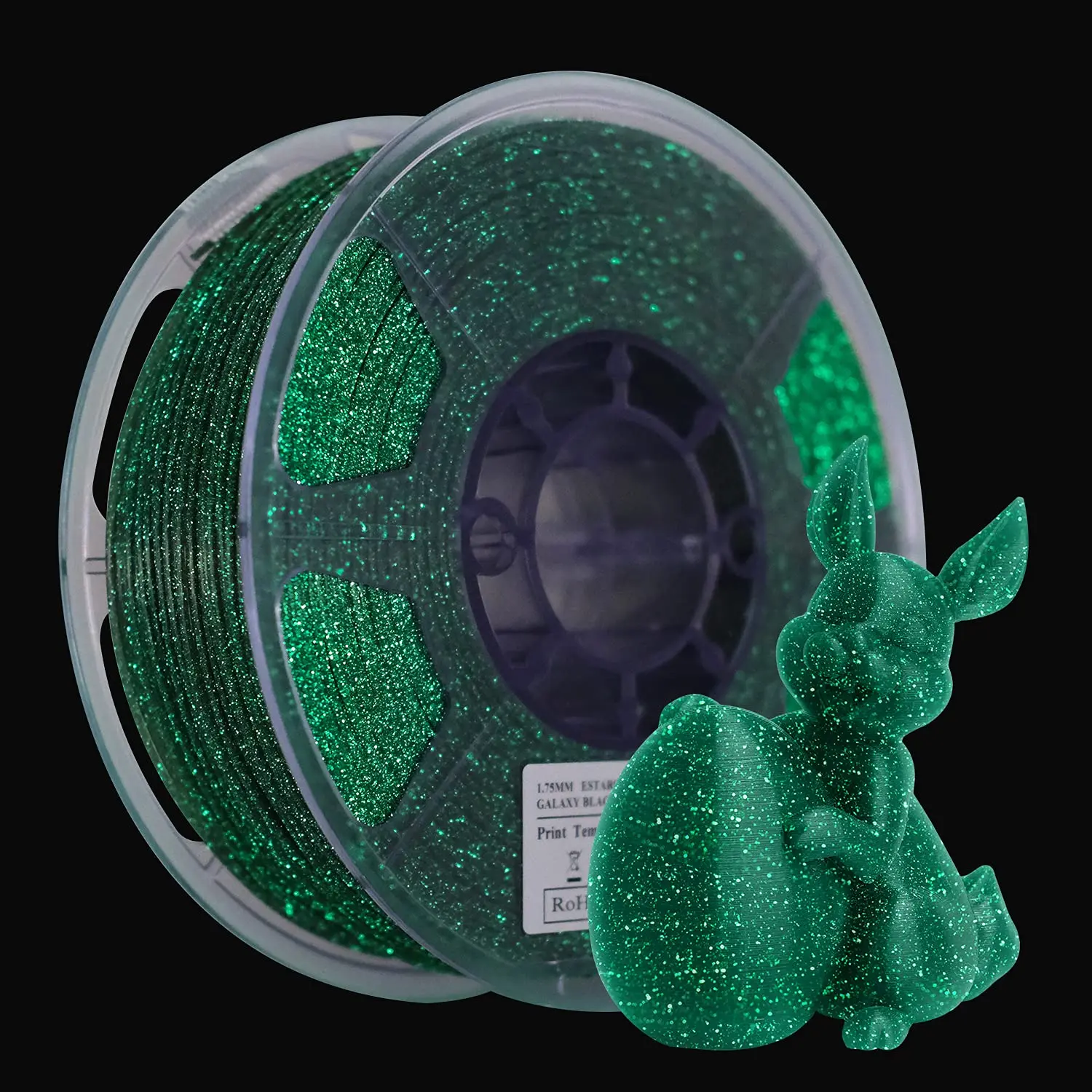 Filamento de impresora 3D de cielo estrellado luminoso PLA, 1,75mm que brilla en la oscuridad, 1kg/500g/250g, filamento de impresión 3D de sublimación de Firefly Stars