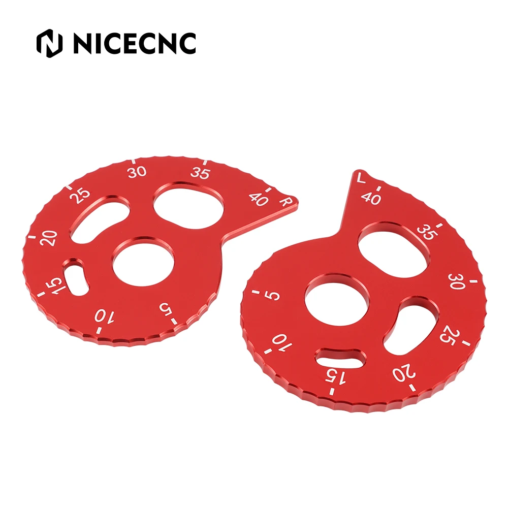 NICECNC Motorcycle Aluminum Rear Left Right Chain Adjuster Adjustment Kit For Honda XR650L XR 650L 1993-2022 Accessories Red