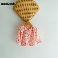 rinikinda girls blouses clothes baby spring shirts toddler infant cherry print tees tops 1 2 3 4 years kids cotton shirt