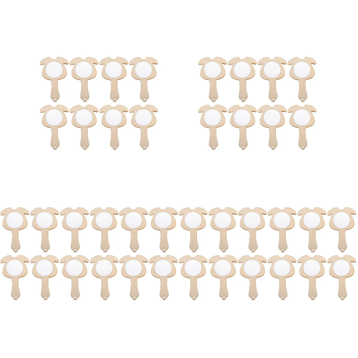 

40 Pcs Unfinished Wood Mirrors Adorable Hand Mirrors Household Kids Mirrors Kids Supply