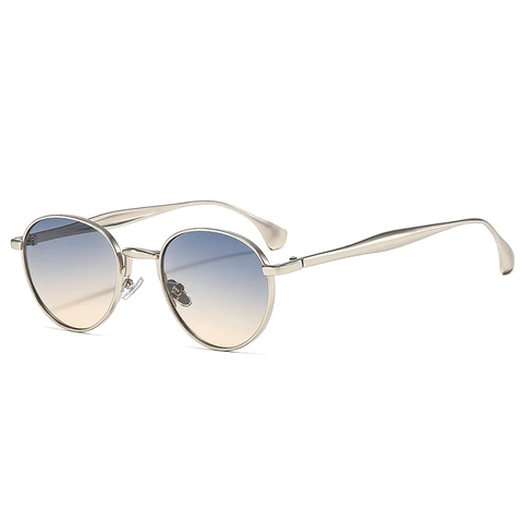 SHAUNA Ретро Металлические Солнцезащитные Очки