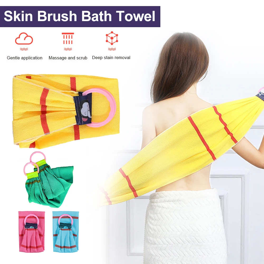 

105CM Shower Exfoliating Back Scrubber Bath Belt Deep Mud Clean Korean Body Washcloth Japanese Rear Scrub Pull Strap