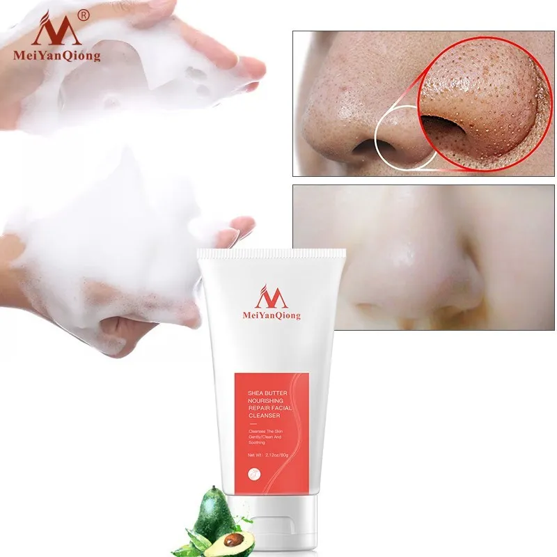 

Shea Butter Nourishing Repair Facial Cleanser Skin Care Whitening Anti-Aging Gentle Cleansing Skin Clean And Soothing Face Care