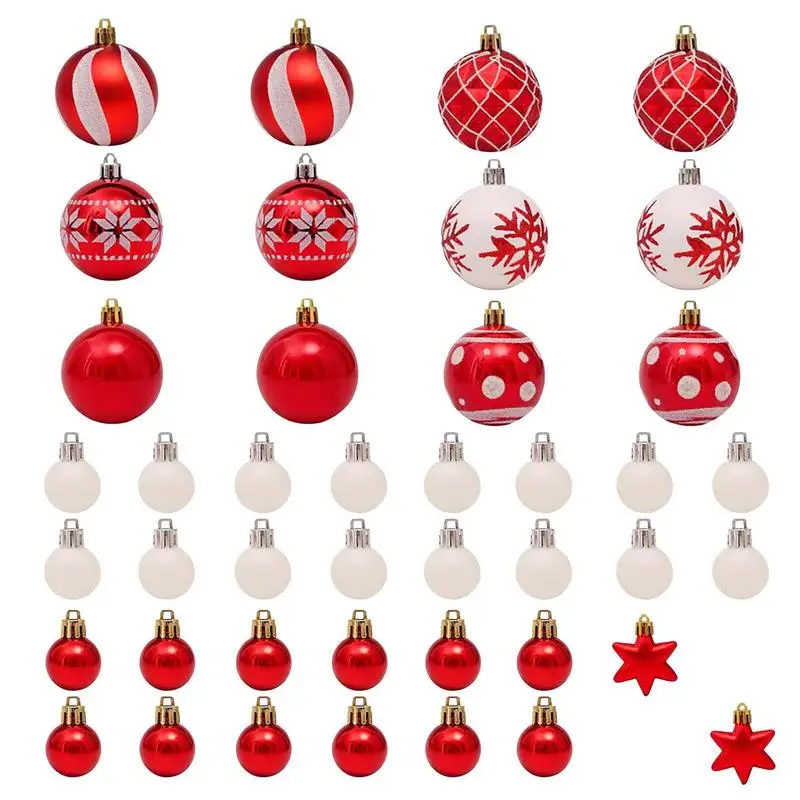 

Christmas Ball Ornaments Bulk Set Of 42 Shatterproof Christmas Tree Decorative Balls Christmas Tree Hanging Pendants For New