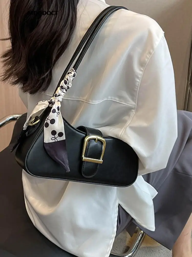 

Кожаные сумки на плечо в простом стиле для женщин, повседневные Модные Роскошные Дизайнерские однотонные дамские сумочки через плечо, лето 2023
