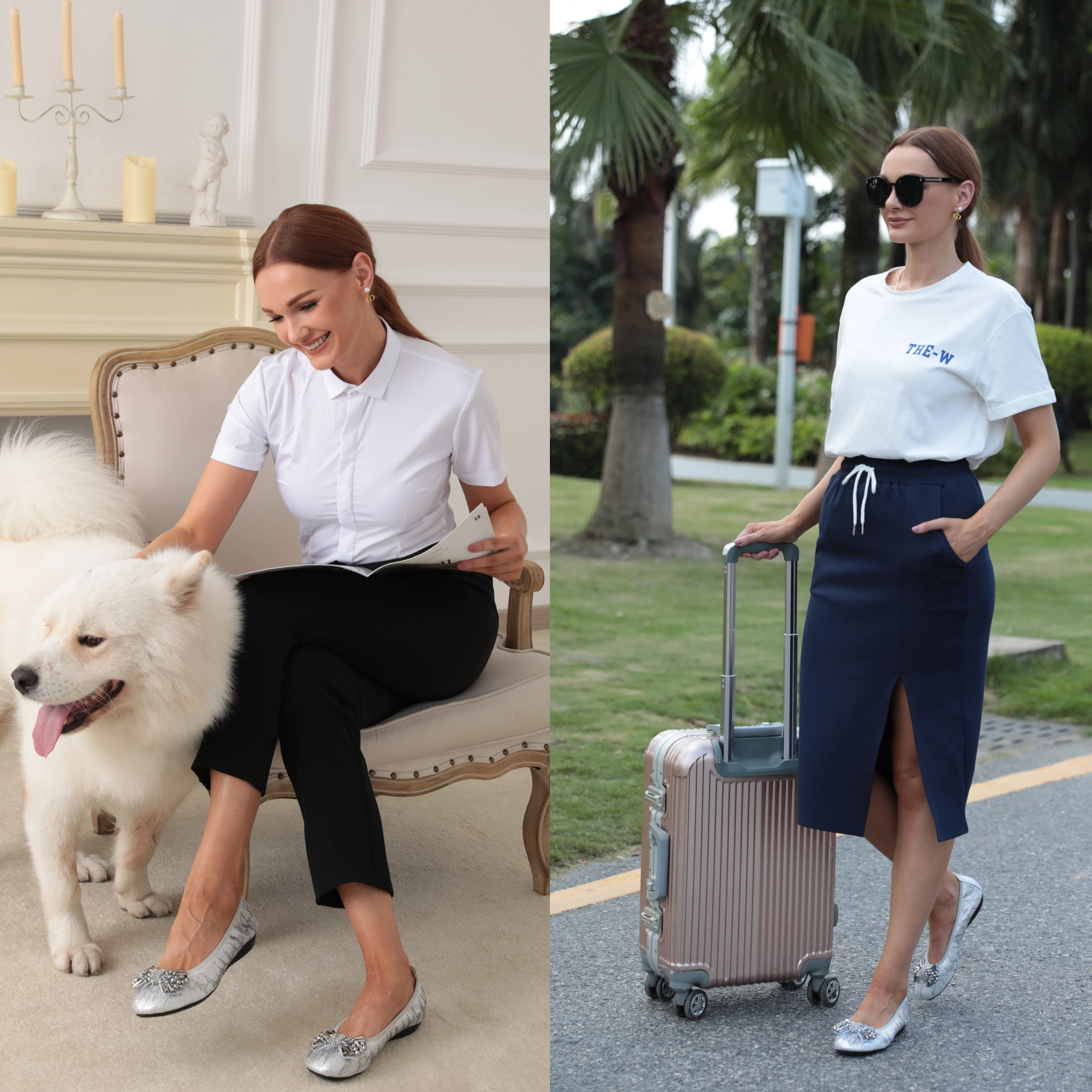 Bowknot Knotted Round Toe Wide Width Plus Size 42 43 Comfort Walking Shoes for Lady Flat Flexible Ballet Flats Women's Flats