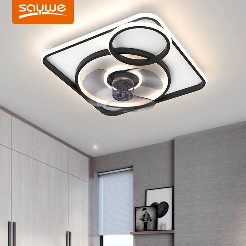 

Modern dining room ceiling fans with light and silent cooling fan without blades ceiling fan with light ceiling lamp bedroom