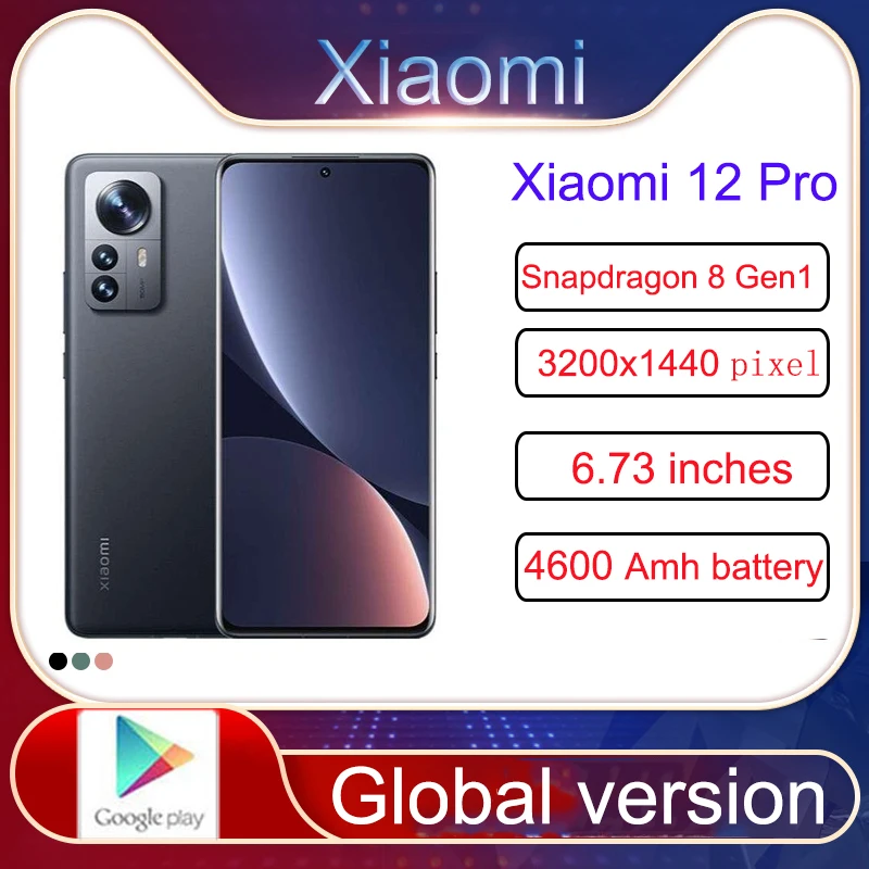 Redmi xiaomi 12 Pro smartphone  5G NFC wired fast charging wireless 50W Qualcomm Snapdragon 8 Gen1 MIUI 13 full screen