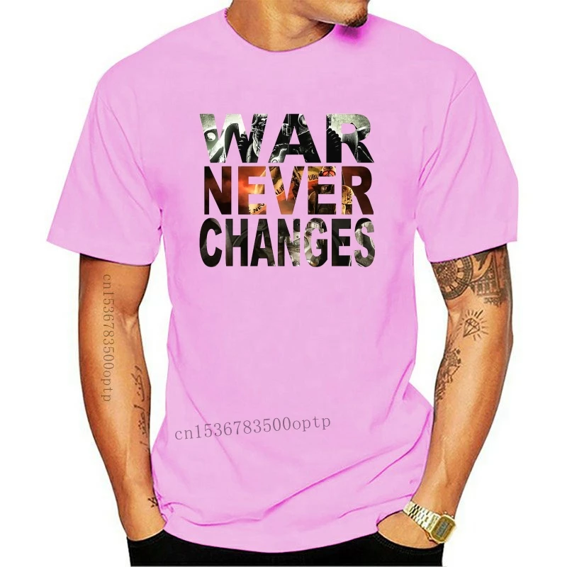 

2022 War War Never Changes Men Tees T shirt Fallout 4 video game Gaming Bethesda Nuclear Fallout Vegas Vault Geek Vault Tec