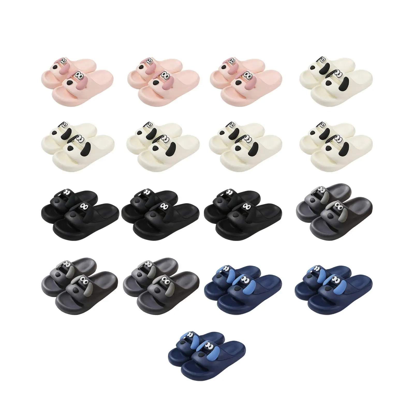 

Open Toe Sandals Slide Sandals Cartoon Dog Decorative Comfort EVA Sandals Floor Slides Shoes Pair of Unisex Slippers for Indoor