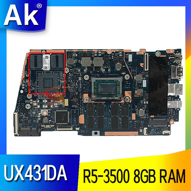 

Материнская плата Akemy UX431DA для ноутбука, m2, 4 Гб, GM
