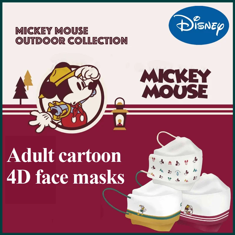 

Мультяшные маски для взрослых Disney со ртом для лица 4D стерео одноразовая маска для рта 4-слойная дышащая маска против пыли кавайная индивидуа...
