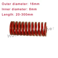 12pcs red medium load outer dia 16mminner dia 8mmlength 20 300mm spiral stamping compression die spring helical