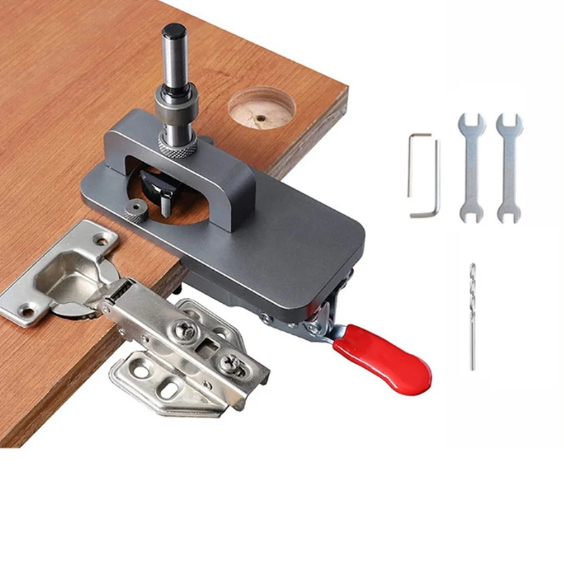 

35Mm Woodworking Tool,Drilling Hole Puncher Woodworking Drilling Locator Tool,Hole Opener Drilling Guide Locator Tool