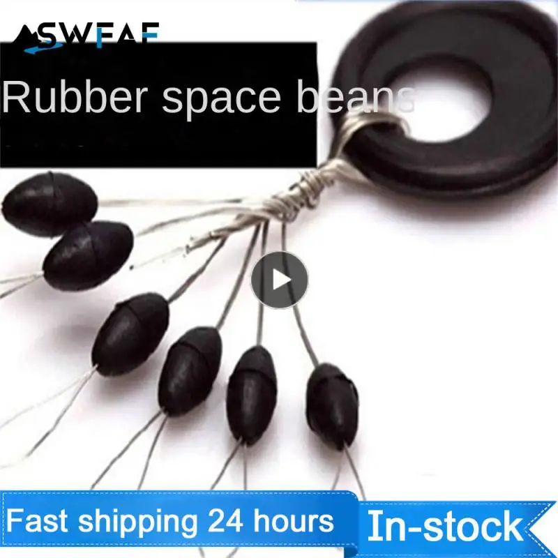 

1 ~ 8 шт. группа резиновых силиконовых космических бобов для ловли морского карпа нахлыстом черные резиновые овальные стопоры для рыбалки