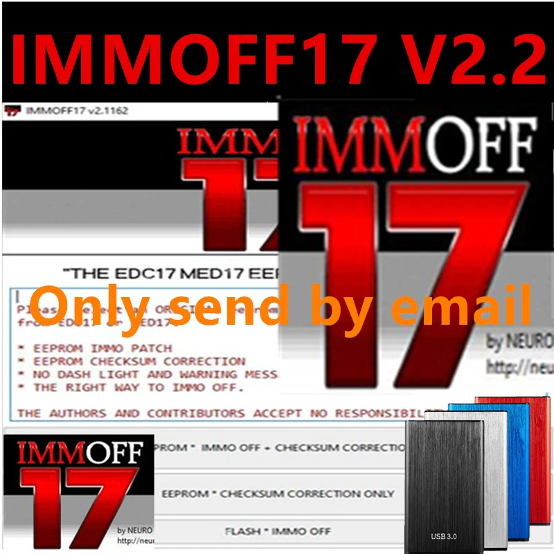 Новейшее программное обеспечение iMMOFF17 EDC17 Immo Off Ecu программа нейротюнинг Immoff17 Disabler загрузка с установочным видеоруководством