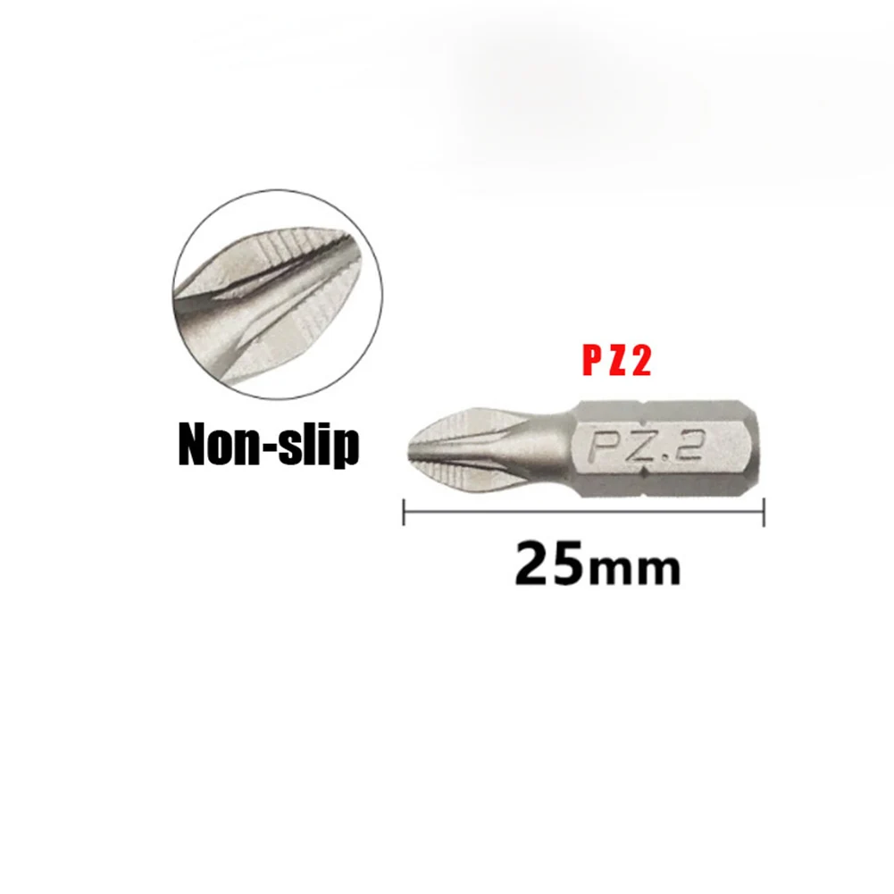 10pcs 25mm Anti Slip Electric Hex Shank Magnetic Screwdriver Drill Bit Set Hex Shank Screw Driver Bit PH1 PH2 PH3 PZ1 PZ2 PZ3 images - 6