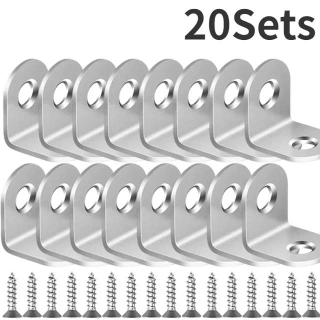 

Угловой Кронштейн L-образной Формы Из Нержавеющей Стали С Винтами, Прямоугольная Опора Под Углом 90 Градусов, 50/1 Шт.