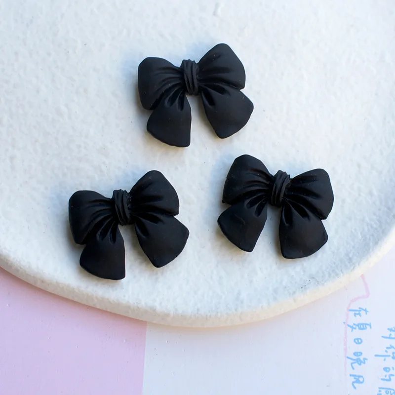 10 шт. черный медведь кролик плоские Кабошоны