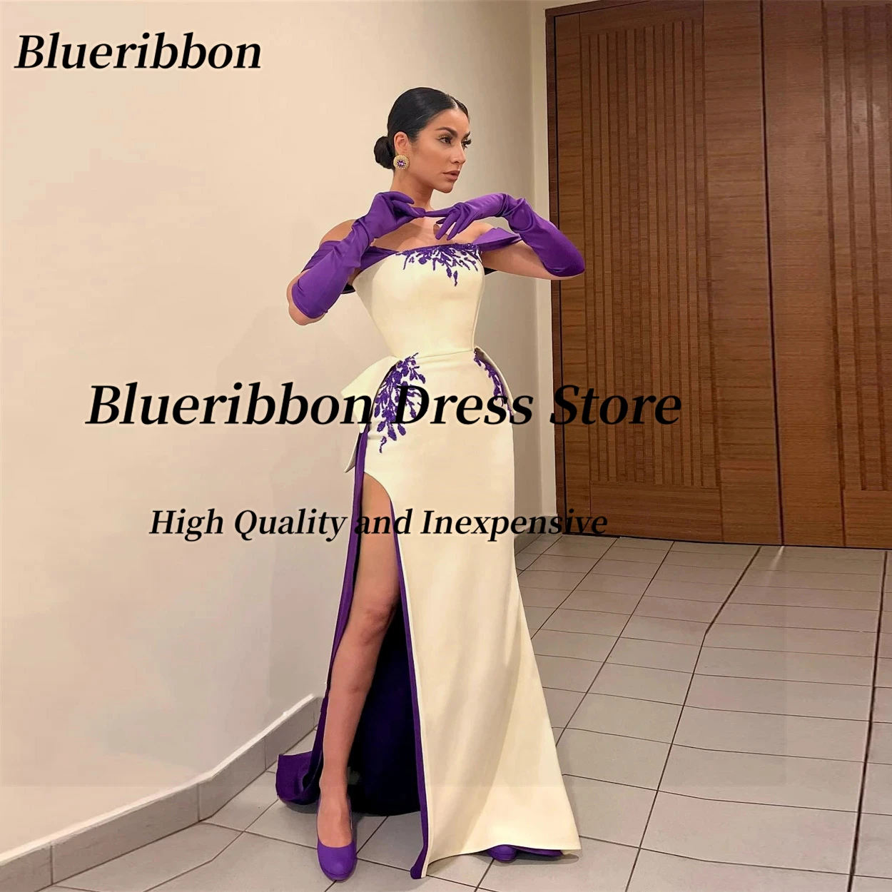 Blueribbon платья для выпускного вечера на заказ с высоким боковым разрезом