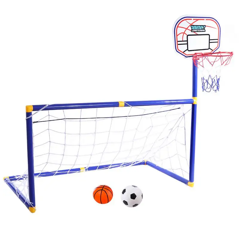 

Soccer Goal Pool With Basketball Hoop Set For Kids 2 In 1 Outdoor Sports Basketball Stand Soccer Goal Football Accessories