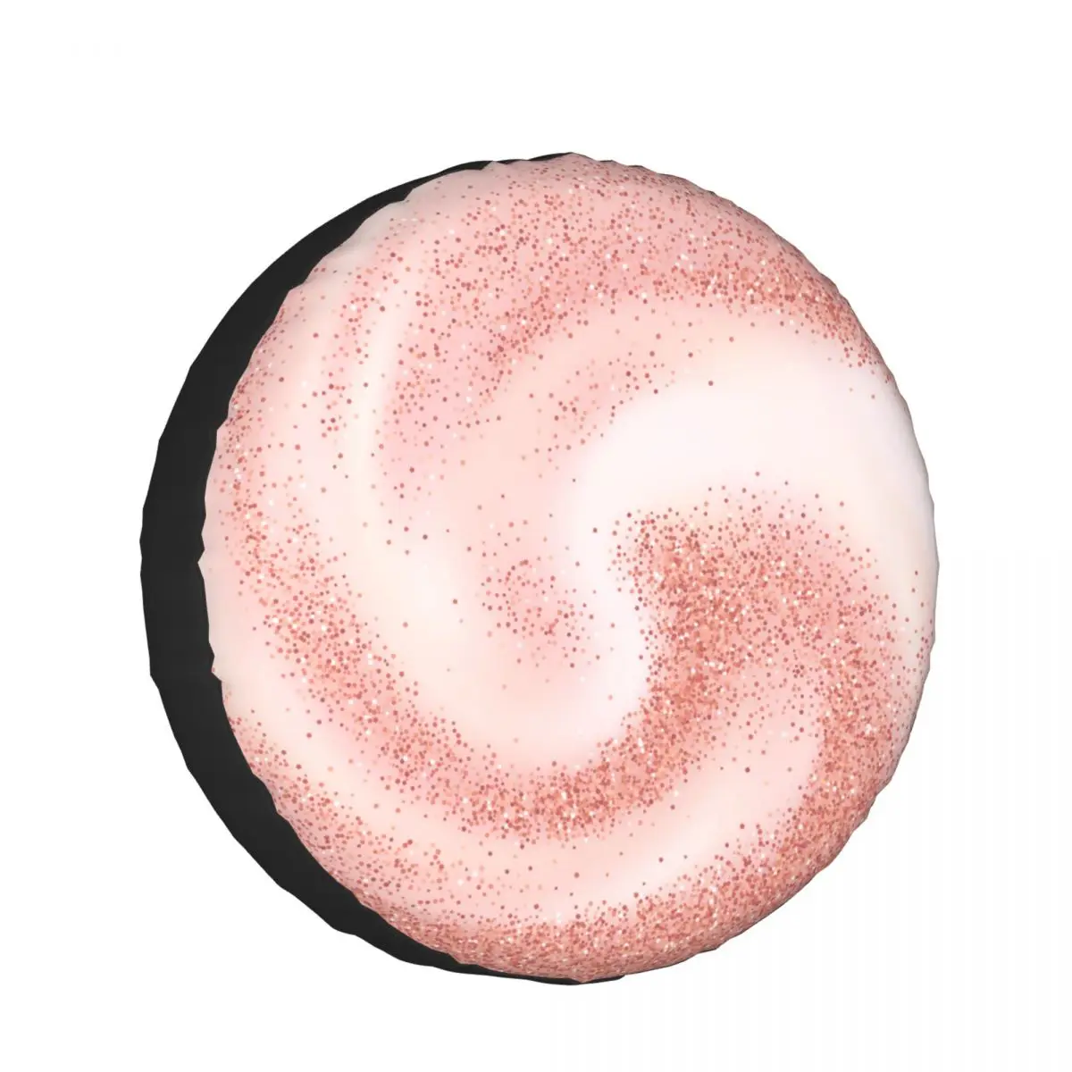 

1Pc Car Spare Tire Cover Rose Gold Glitters Pink Creamy Swirling Case Polyester Tire for Cars Wheel Protection Cover