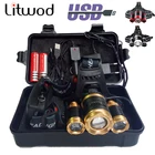 Светодиодный налобный светильник онарь 8000 Люмен налобный фонарь XM-L2 T6 светодиодный налобный фонарь не масштабируемый налобный фонарь Светодиодные лампы