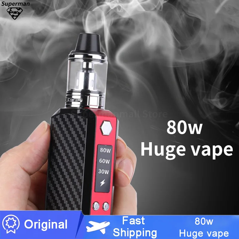 

Vaper vape kit 80W e cigarette smoke elecetronic vaporizer pen 2200mah temperature control 3.0ml atomizer e cigaret vapes pod