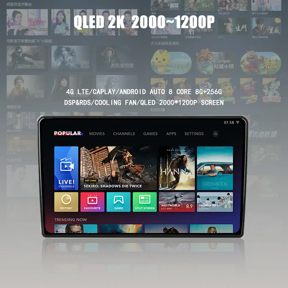 Фото Android 14 для VW Volkswagen Touran 1 2003-2010, беспроводной CarPlay, мультимедийная магнитола, стерео, навигация, GPS, 5G, 2 DIN экран №3