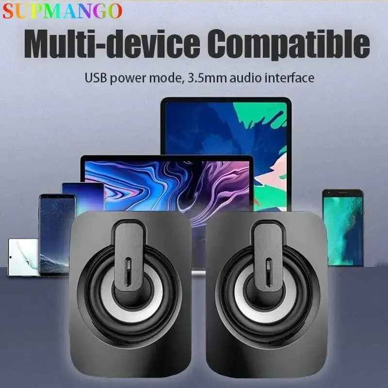 Hi-Fi Стерео Компьютерные Колонки С Микрофоном USB Проводная Звуковая Система