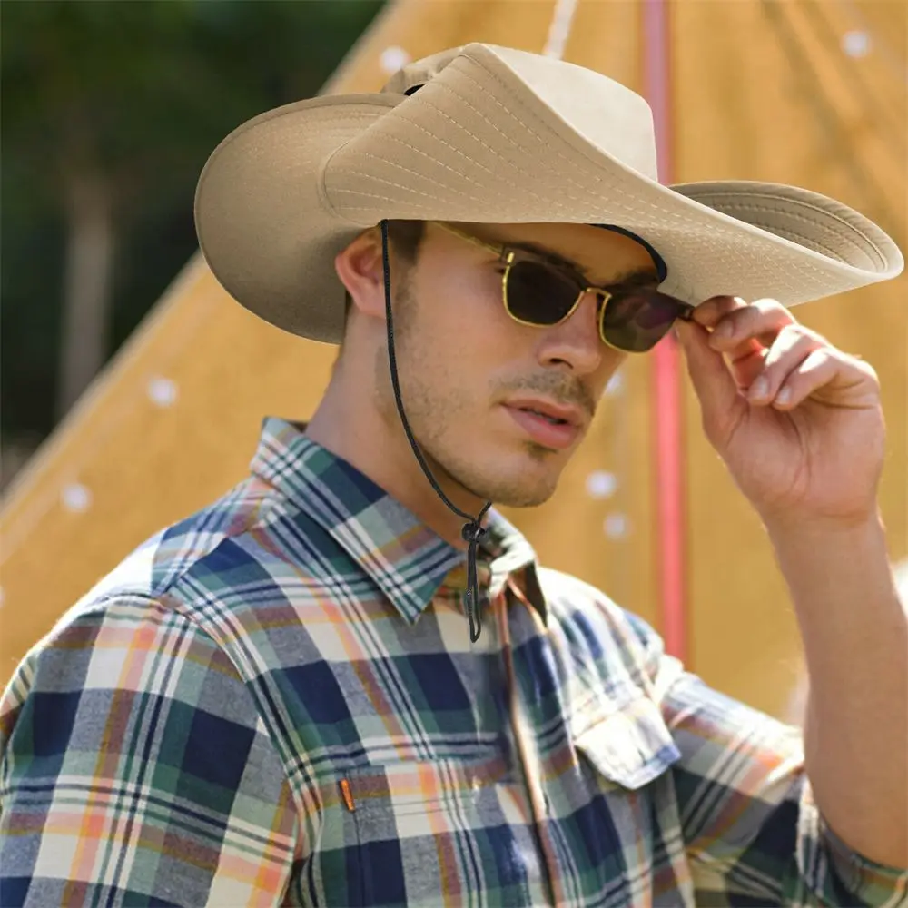 

Hiking UV Sun Protection Breathable Outdoor Sun Fisherman Hat Wide Visor Brim Hat Boonie Bucket Cap Summer Fishing