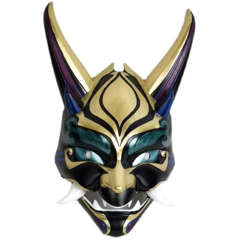 

Top Quality Game Genshin Impact Xiao Mask with LED Cosplay Costume Accessories Props Xmas Halloween Gifts