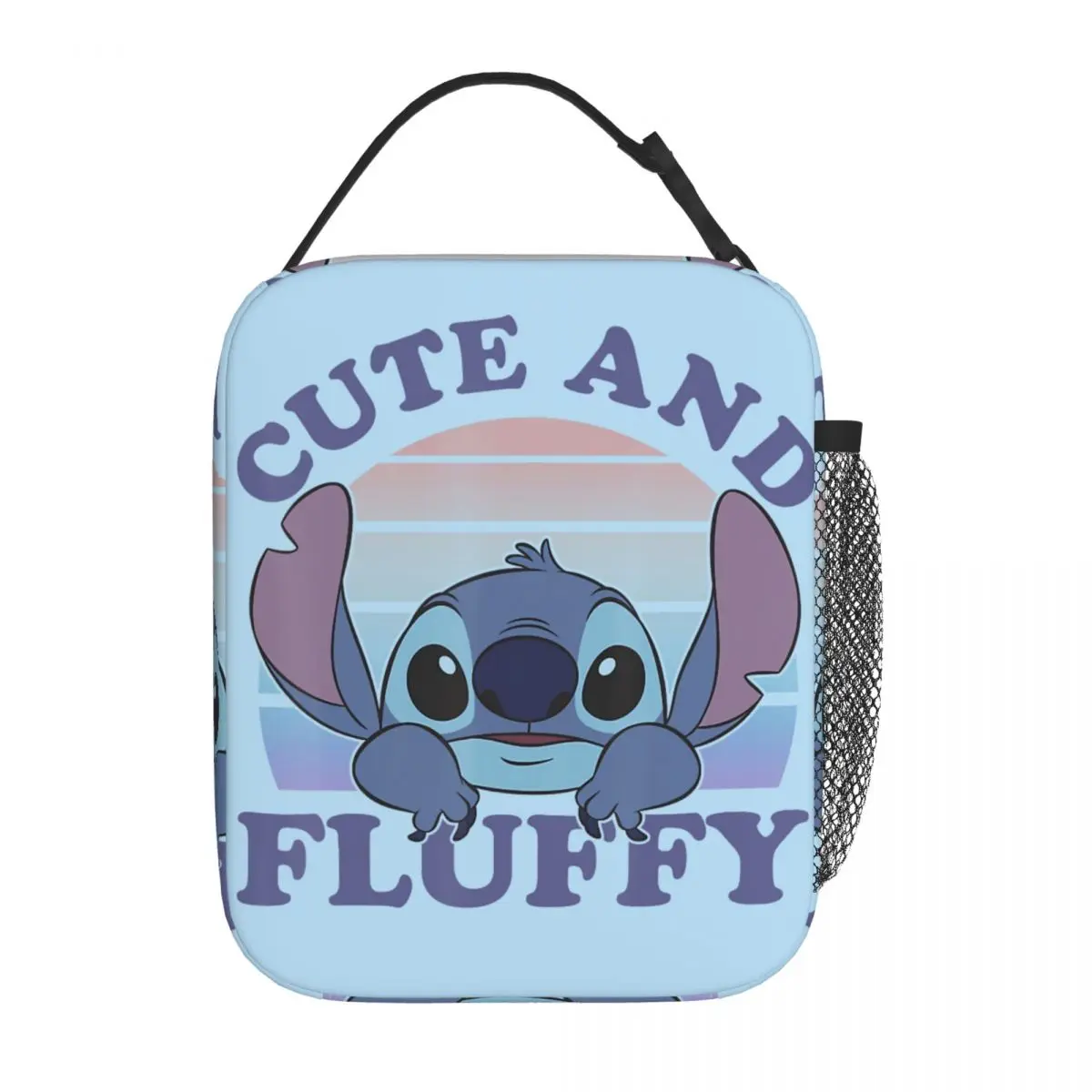 Милый и пушистый винтажный многоразовый контейнер для еды на молнии с градиентом