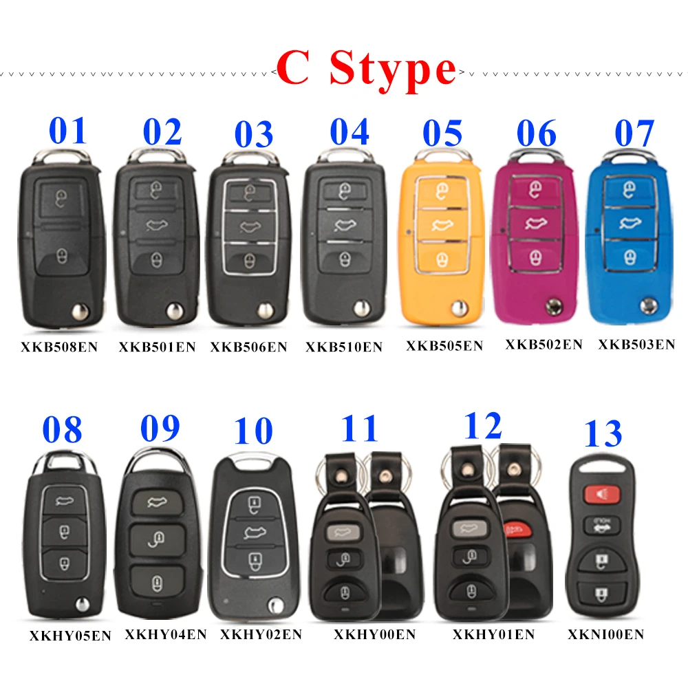 

Универсальный Проводной Автомобильный Ключ-пульт Xhorse VVDI Series XK XKKF02EN XKKF03EN XKMQB1EN XKKF20EN XKTO10EN XKB506EN ...