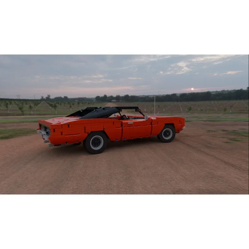 MOC-197296 Charger 1:10 Supercar Stitching Assembly Building Block Model • 1789 Parts Boy Kids Birthday Toy