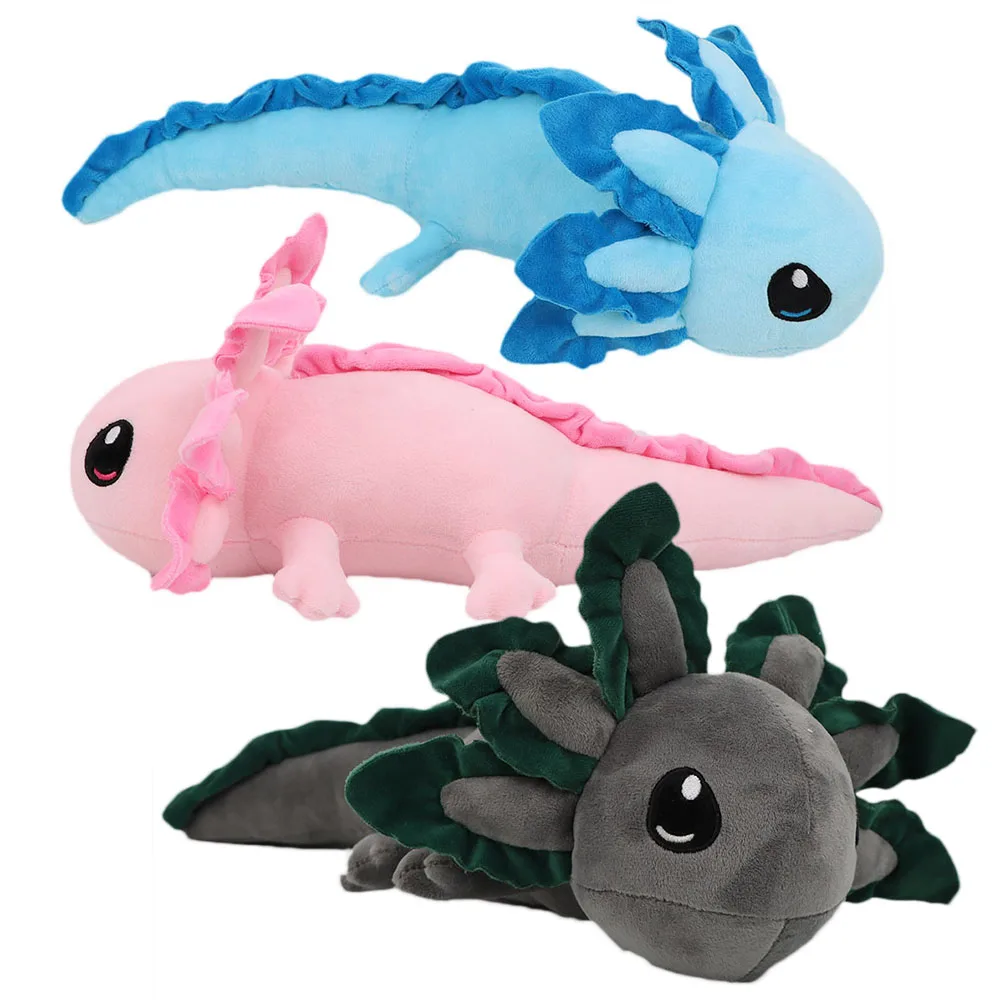 

44cm Axolotl Plush Toy Pink Blue Axolotl Doll Soft Stuffed Animal Pillow Plush Christmas Gift Toy for Kids Fans Collection