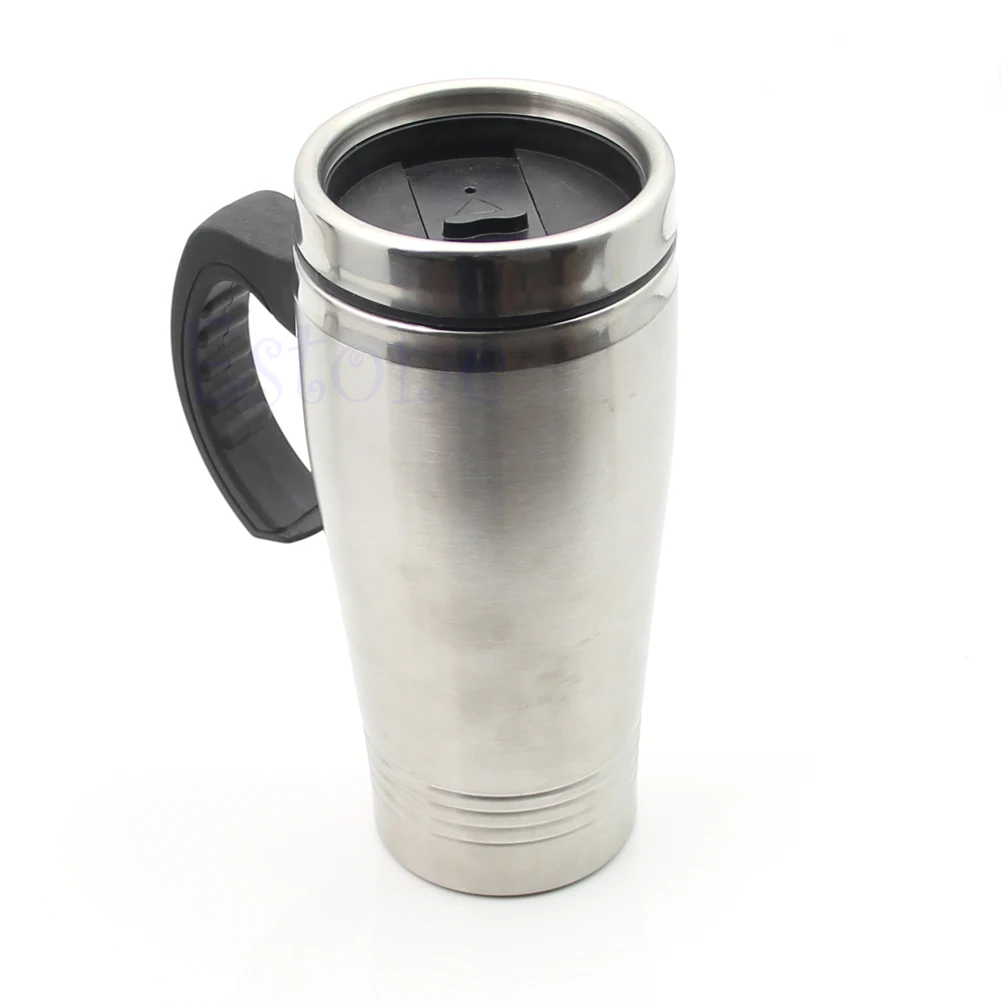 

Портативная дорожная чайная кружка 652F с двойными стенками из нержавеющей стали, кофейная чашка 16 унций