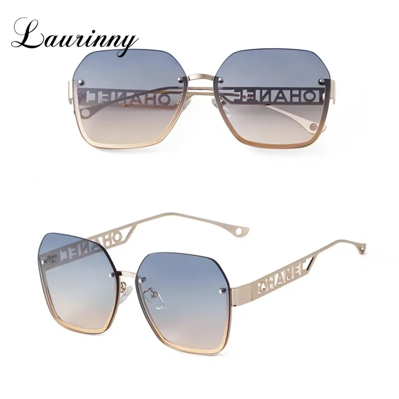 Женские солнцезащитные очки 2022 нестандартные дизайнерские в полуоправе с