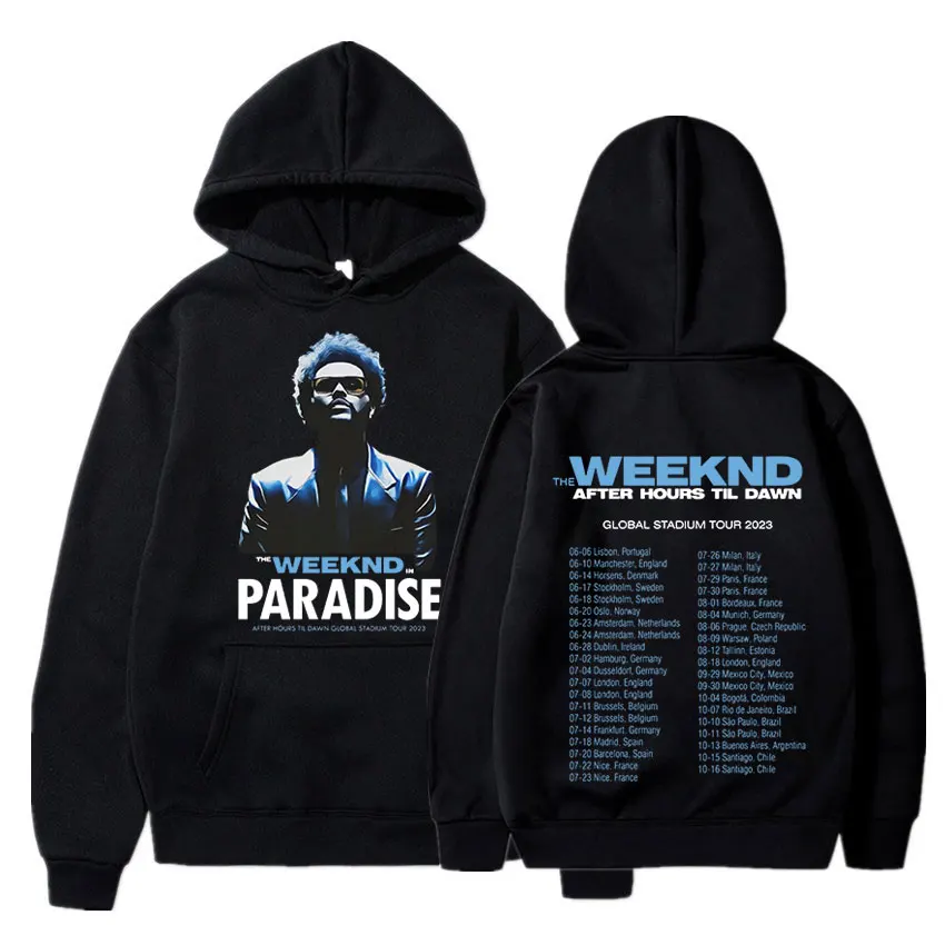 

Singer The Weeknd Hoodie After Hours Til Dawn Tour 2023 Graphic Print Hoodies Oversized Gothic Hip Hop Sweatshirts Streetwear